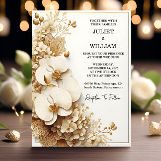 Invitation Nettoyer Formal Simple Classique Élégant Mariage b