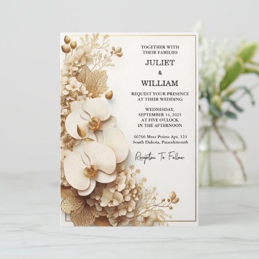 Invitation Nettoyer Formal Simple Classique Élégant Mariage b (Debout devant)