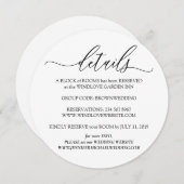 Invitation Nettoyer les détails blancs Photo Mariage simple (Devant / Derrière)