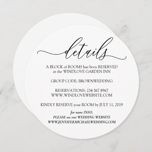 Invitation Nettoyer les détails blancs Photo Mariage simple (Devant / Derrière)