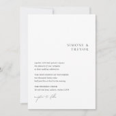 Invitation Nettoyer noir et blanc QR Code moderne Mariage (Devant)