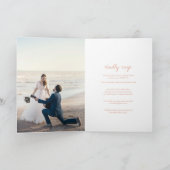 Invitation Nettoyer Pêche Botanique Photo Mariage élégant (Intérieur)