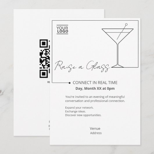 Invitation Networking Invition Template (Devant / Derrière)