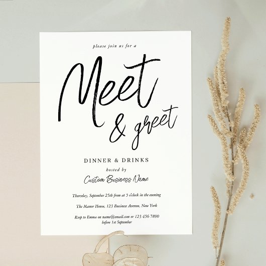 Invitation Networking Meet & Greet Simple Script Business