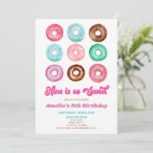 Invitation Neuf C'Est Si Doux Donut 9e fête d'anniversaire (Debout devant)