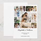 Invitation Neuf Collage Photo Couple Simple Save The Date (Devant / Derrière)