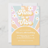 Invitation Neuf est un Vibe Pastel Retro Sunshine daisy (Devant)