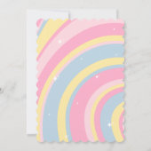 Invitation Neuf est une ambiance groovy, couleurs pastel rétr (Dos)