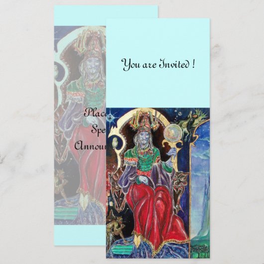 Invitation NEUROMANCER, bleu rouge, (Devant / Derrière)