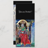 Invitation NEUROMANCER, rouge bleu, blanc noir (Devant / Derrière)