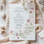 Invitation Neutral Blush Wildflower Floral Wedding<br><div class="desc">Celebrate your love story with this elegant earthy wildflower wedding invitation featuring soft hand-painted watercolor florals in romantic neutral tones. Blush pink blooms, delicate botanical stems, and muted greenery create a timeless garden-inspired design that feels both modern and effortlessly romantic. Perfect for spring, summer, or early fall weddings, this invitation...</div>