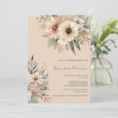 Invitation Neutral Bohemian Bridal Shower (Debout devant)