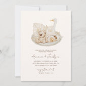 Invitation Neutral Boho Baby shower (Devant)