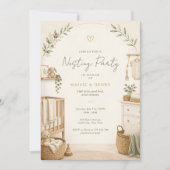 Invitation Neutral Boho Nesting Party Baby Shower (Devant)