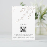 Neutral Boho RSVP Online QR Code Mariage site