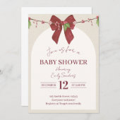 Invitation Neutral Candy Cane Cutie Baby (Devant / Derrière)