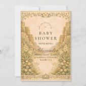 Invitation Neutral Desert Canyon Botanicals Baby Shower (Devant)