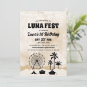 Invitation Neutral Earth Tone Music Festival Anniversaire (Debout devant)