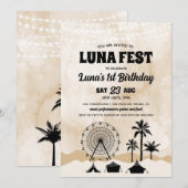 Invitation Neutral Earth Tone Music Festival Anniversaire (Devant / Derrière)