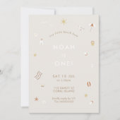 Invitation Neutral Kids Beach Pool Thème Anniversaire (Devant)