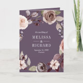 Invitation Neutral Pumpkin Floral QR Code Pale Purple Wedding (Devant)