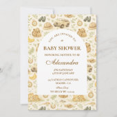 Invitation Neutral Safari Jungle Baby Shower (Devant)