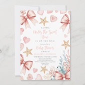 Invitation Neutral under the sea bow sweetheart baby shower (Devant)