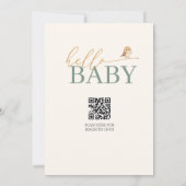 Invitation Neutral Watercolor Baby Clothesline Baby Shower (Dos)