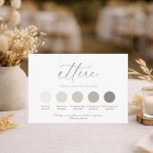 Invitation Neutral Wedding Attire Color Palette Card