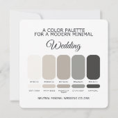 Invitation Neutral Wedding Color Palette Card (Dos)