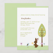 invitation neutre de baby shower de genre (Devant / Derrière)