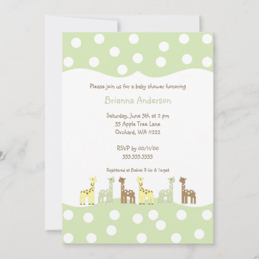 Invitation Neutre de genre d'invitation de baby shower d'amis (Devant)