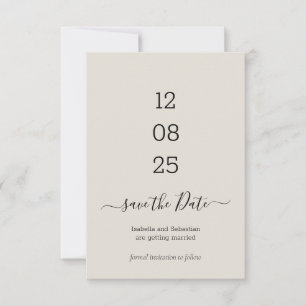 Invitation neutre de sauvegarde de date de mariage