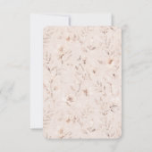 Invitation neutre florale aquarelle douce beige (Dos)