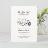 Invitation Neutre Genre Moderne Petit Chef Baby shower (Debout devant)