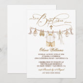 Invitation neutre pour le baptême d'un garçon (Devant / Derrière)