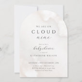 Invitation Neutre Sur Le Nuage Neuf Baby showers (Devant)