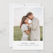 Invitation NEVE Modern Minimalist Wedding Enregistrer la Cart (Dos)