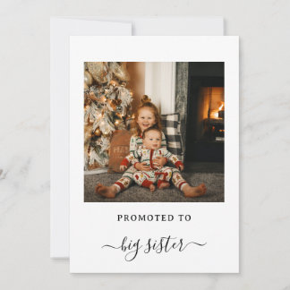 Invitation New Baby Big Sister Holiday Announcement Card