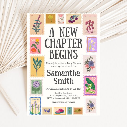 Invitation New Chapter Baby Shower 
