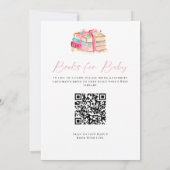 Invitation New Chapter Baby Shower Book Request QR Code Cute (Dos)