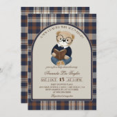 Invitation New Chapter Bear Baby Shower (Devant / Derrière)