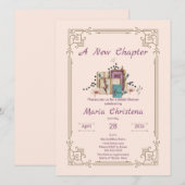 Invitation New Chapter Begins Bridal Shower Floral Beginnings (Devant / Derrière)