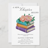 Invitation New Chapter Begins Floral Bridal Shower (Devant)