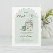 Invitation New Chapter Begins gender neutral Baby shower  (Debout devant)