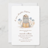Invitation New Chapter Begins Jungle Safari Hippo Baby Shower (Devant)