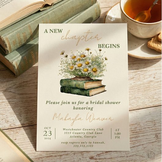 Invitation New Chapter Begins, Storybook Bridal Shower