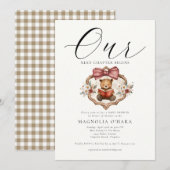 Invitation New Chapter Begins Storybook Floral Baby Shower (Devant / Derrière)