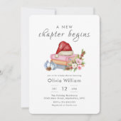 Invitation New Chapter Begins Winter Floral Baby Shower (Devant)