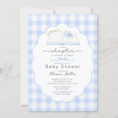 Invitation New Chapter Blue Book Baby Shower Invite (Devant)